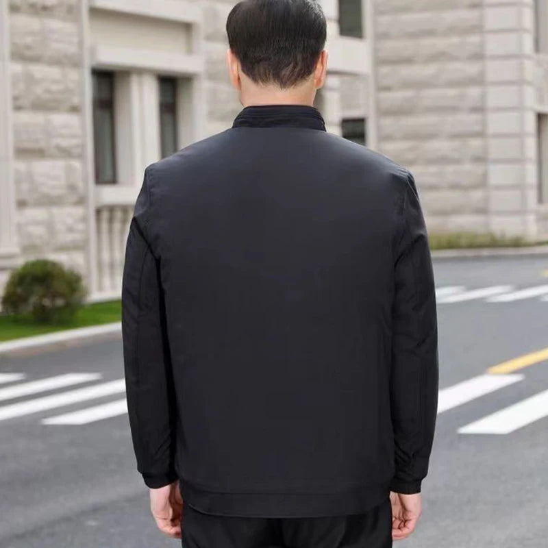 Men Thermal Warm Winter Jackets Casual Fleece Lining Coats Windproof Casual Business Jacket Thick Warm Outdoor walking Outerwear