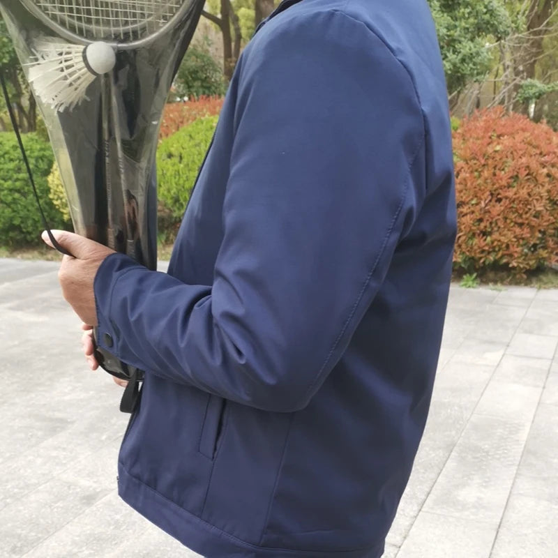 Men Thermal Warm Winter Jackets Casual Fleece Lining Coats Windproof Casual Business Jacket Thick Warm Outdoor walking Outerwear