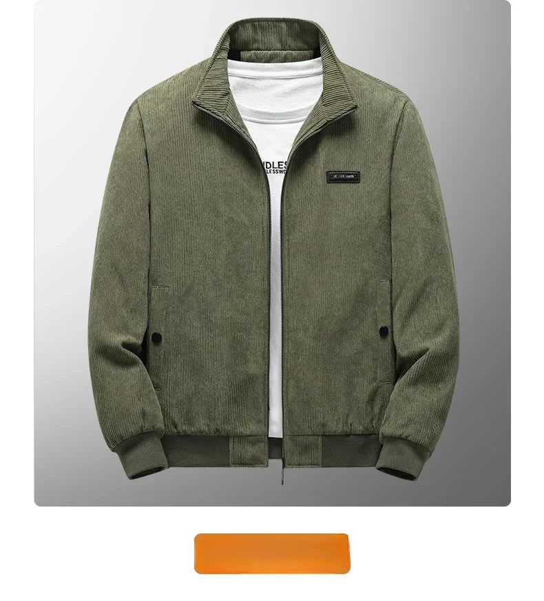 Men's Warm Winter Jacket Thick-Padded Youth Insulated Coat Stand-Up Collar Casual Jacket for Outdoor Sports