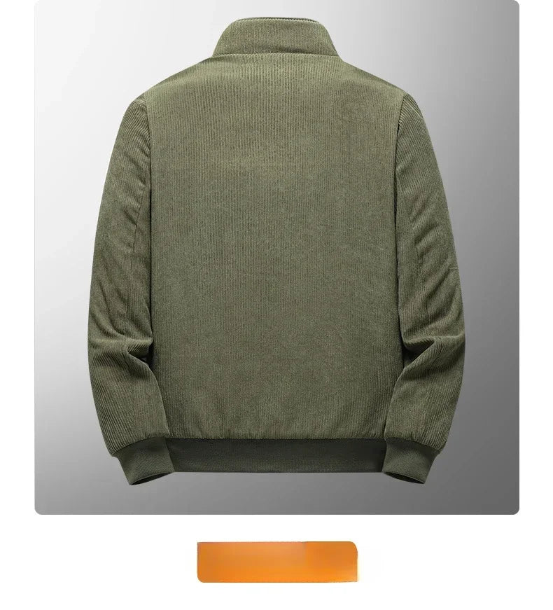 Men's Warm Winter Jacket Thick-Padded Youth Insulated Coat Stand-Up Collar Casual Jacket for Outdoor Sports