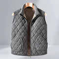 Mens Winter Jacket Windproof Thickened Padded Jacket Casual Diamond Warm Fleece Lined Coat Middle-Aged Dad's Solid Outdoor Wear