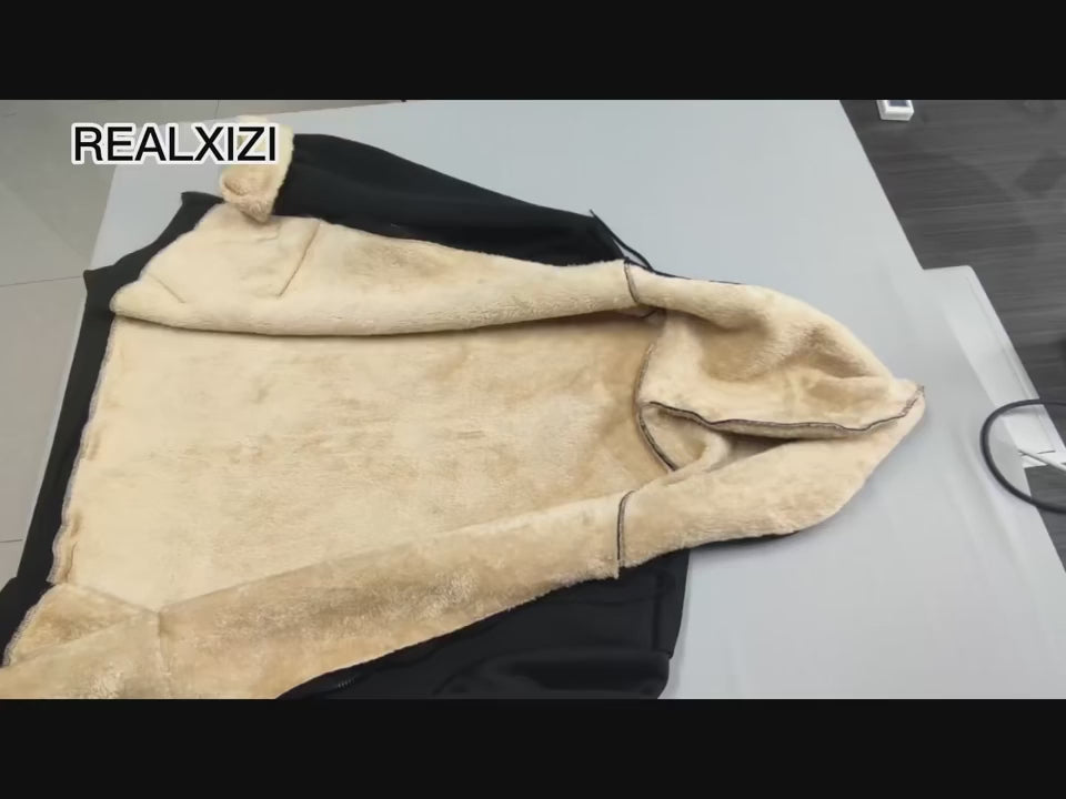 Winter Lambswool Coats Thicken Warm Jackets Long Sleeve Zipper Hoodies Casual Sports Fleece Black Coat Hooded Men Women Jacket