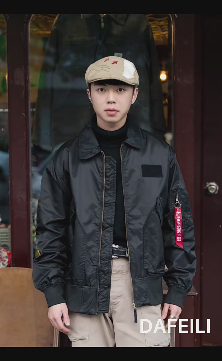 Dropship Tactical Army Military CWU/45P Bomber Jacket Men Flight Baseball Top Gun Black B3 Airforce Pilot Flight Wind Breaker